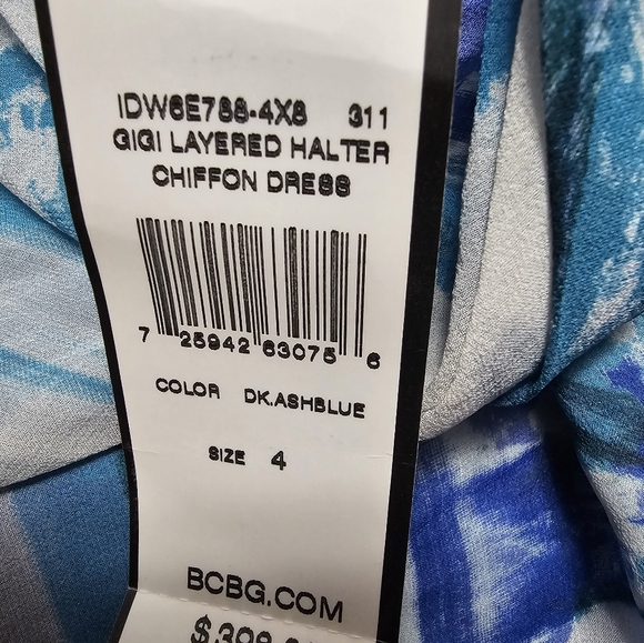 BCBG Maxazaria silk chiffon "Gigi" dress L - Picture 6 of 9